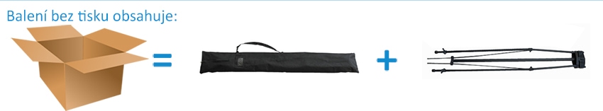 Obsah balení X-banneru STANDARD