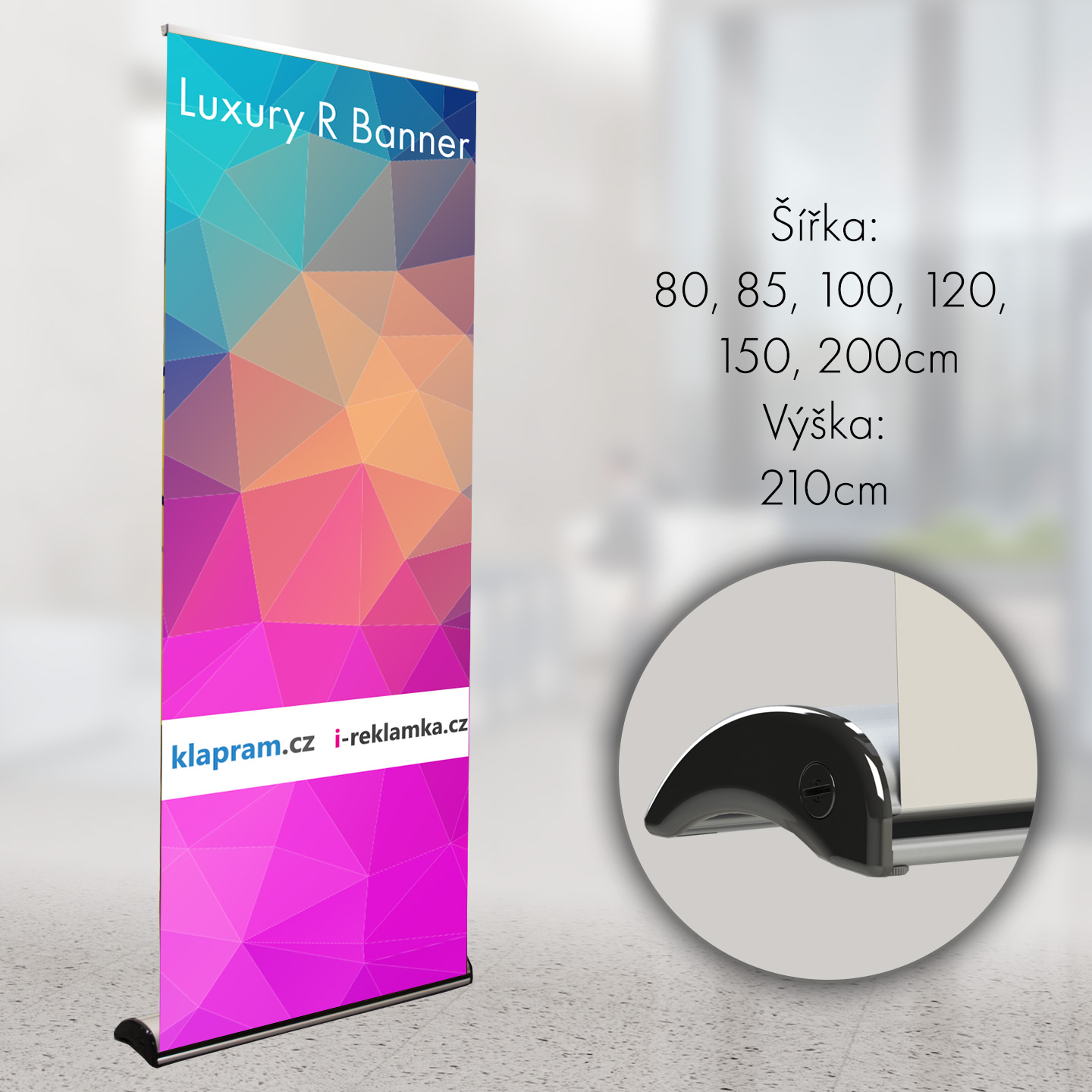 Roll up Luxury R Banner s tiskem