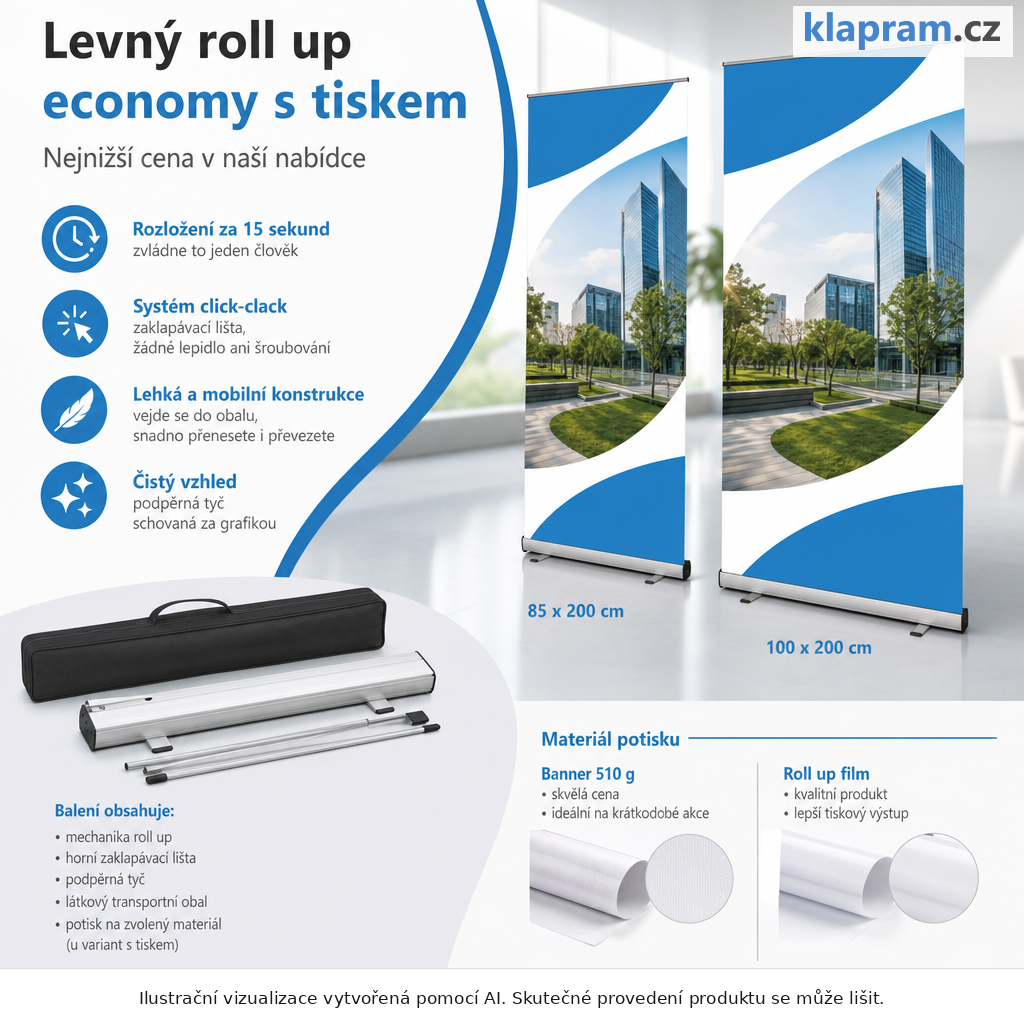 Levný roll up economy s tiskem