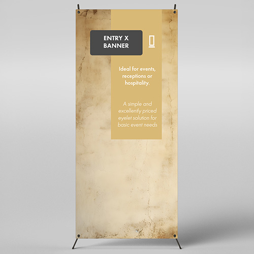X-banner Entry s tiskem – 60 × 160 a 80 × 180 cm